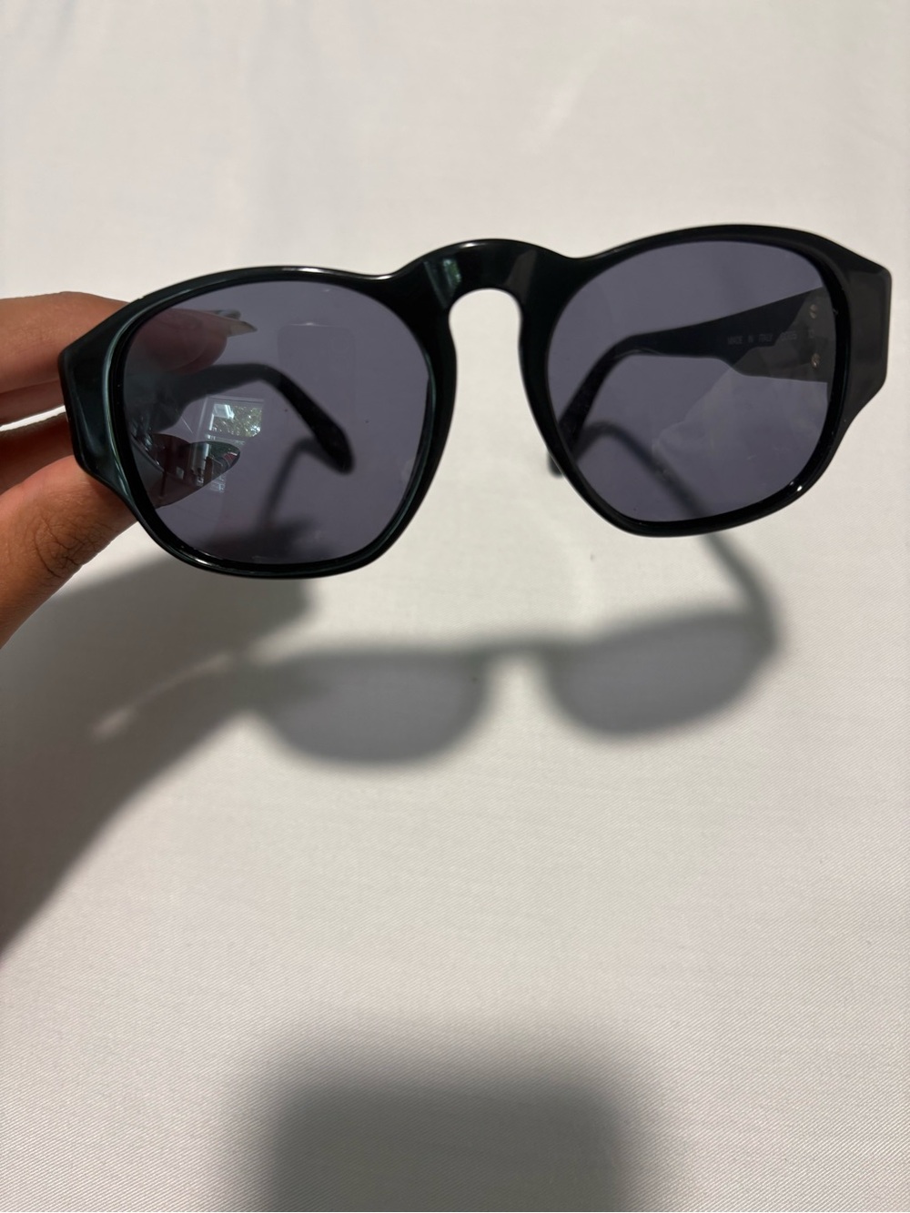 CHANEL Black Quilted Temple Sunglasses with Gold CC Accent - Picture 3 of 4